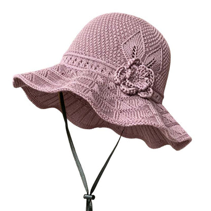 🥳SUMMER HOT SALE🥳💞50K+ SOLD!💥50% OFF! 🔥Women's Crochet Bucket Hat with Flower Accent