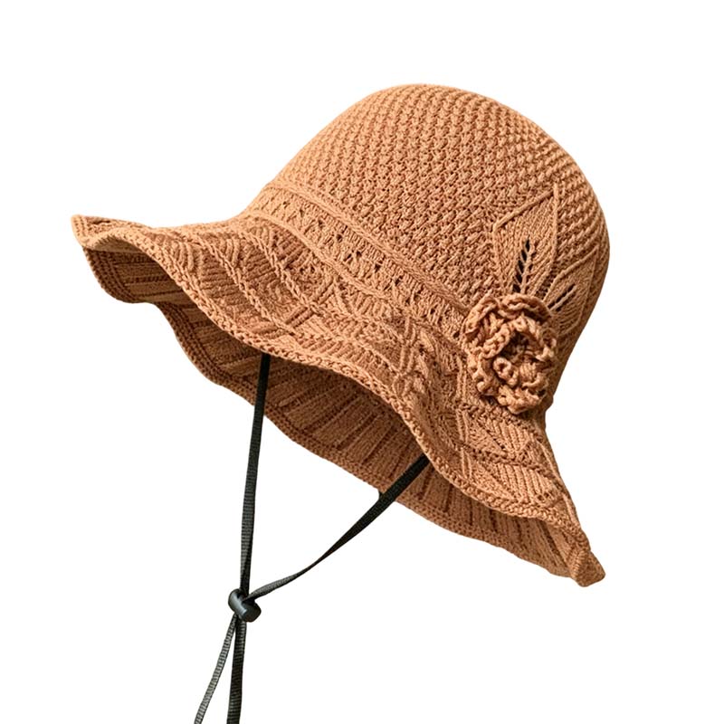 🥳SUMMER HOT SALE🥳💞50K+ SOLD!💥50% OFF! 🔥Women's Crochet Bucket Hat with Flower Accent