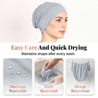 Soft Stretch Turban Cap for Women