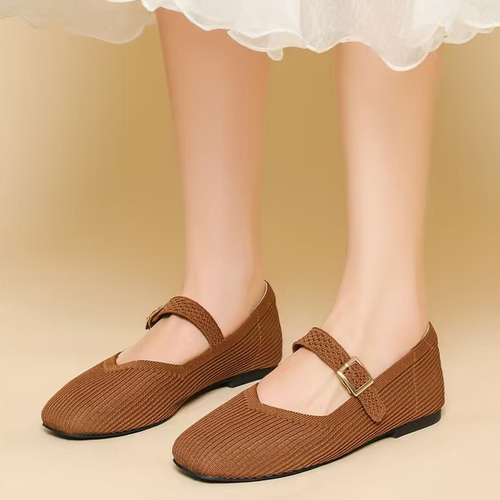 👞 LIMITED-TIME 50% OFF! ✨ Breathable Square Toe Ballet Flats – Knit, Lightweight, Comfy 👣