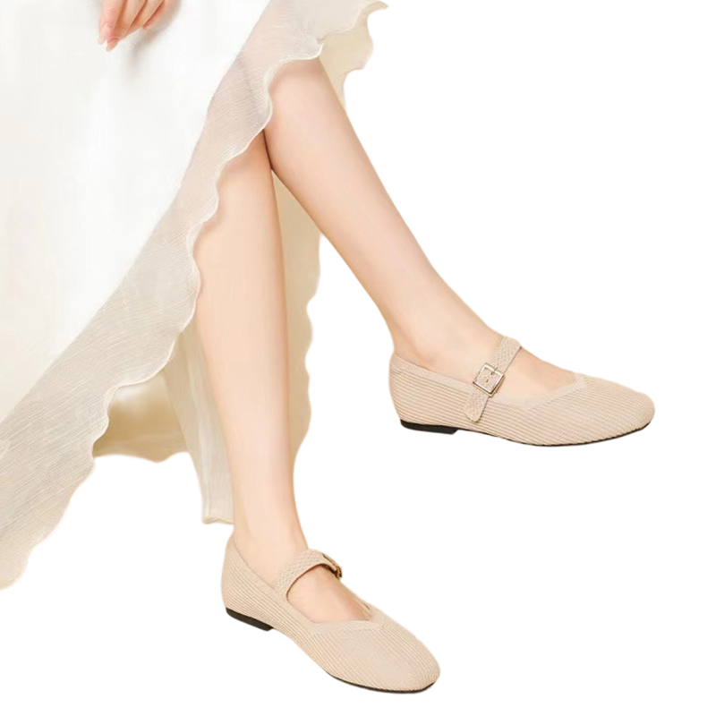 👞 LIMITED-TIME 50% OFF! ✨ Breathable Square Toe Ballet Flats – Knit, Lightweight, Comfy 👣