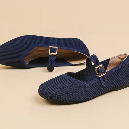 👞 LIMITED-TIME 50% OFF! ✨ Breathable Square Toe Ballet Flats – Knit, Lightweight, Comfy 👣