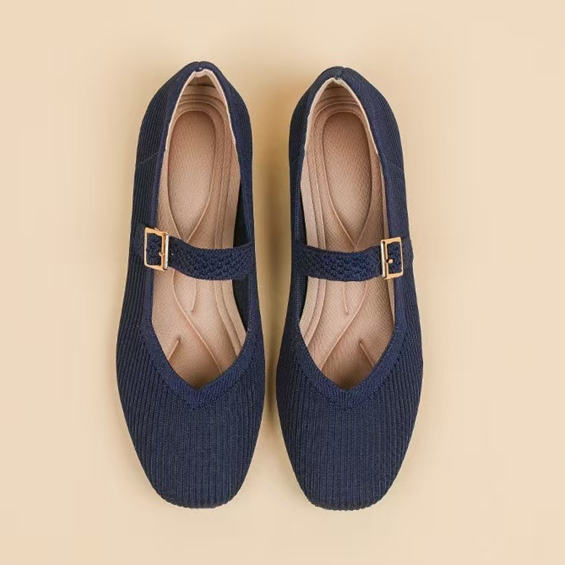 👞 LIMITED-TIME 50% OFF! ✨ Breathable Square Toe Ballet Flats – Knit, Lightweight, Comfy 👣