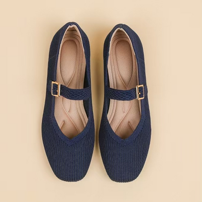 👞 LIMITED-TIME 50% OFF! ✨ Breathable Square Toe Ballet Flats – Knit, Lightweight, Comfy 👣