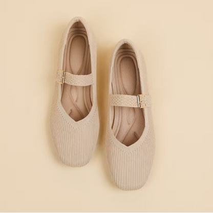 👞 LIMITED-TIME 50% OFF! ✨ Breathable Square Toe Ballet Flats – Knit, Lightweight, Comfy 👣