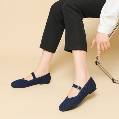 👞 LIMITED-TIME 50% OFF! ✨ Breathable Square Toe Ballet Flats – Knit, Lightweight, Comfy 👣