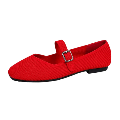 👞 LIMITED-TIME 50% OFF! ✨ Breathable Square Toe Ballet Flats – Knit, Lightweight, Comfy 👣