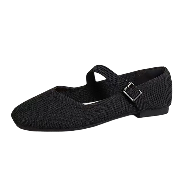 👞 LIMITED-TIME 50% OFF! ✨ Breathable Square Toe Ballet Flats – Knit, Lightweight, Comfy 👣