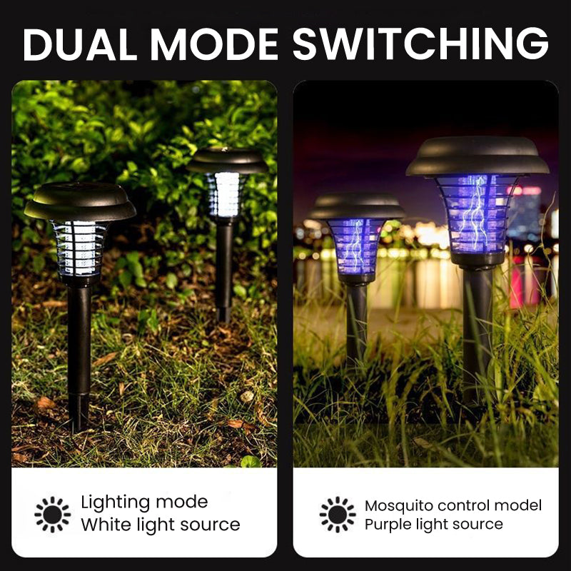 🥳2026 HOT SALE🥳⏰ 50% OFF! Solar Mosquito Zapper Lamp Stake – Auto on/off, dual power, waterproof. Keeps garden pest‑free. 🌙🛡️