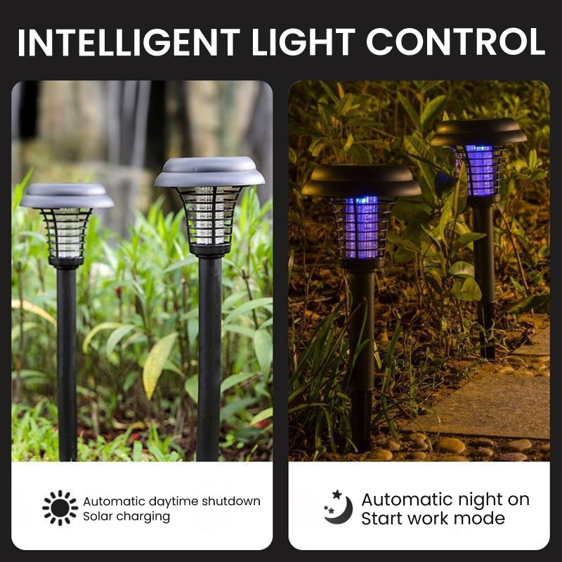 🥳2026 HOT SALE🥳⏰ 50% OFF! Solar Mosquito Zapper Lamp Stake – Auto on/off, dual power, waterproof. Keeps garden pest‑free. 🌙🛡️