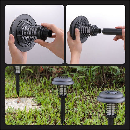 🥳2026 HOT SALE🥳⏰ 50% OFF! Solar Mosquito Zapper Lamp Stake – Auto on/off, dual power, waterproof. Keeps garden pest‑free. 🌙🛡️