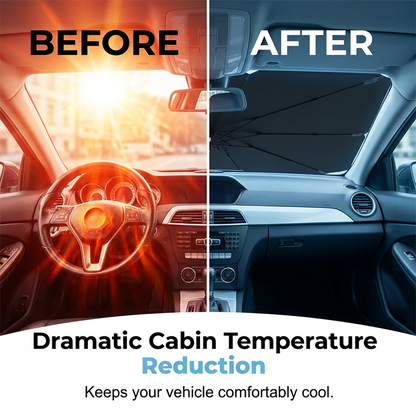 🏆LAST DAY SALE 49% OFF🚗ShadeGo™ Car Windshield Sun Shade – Foldable, Heat-Blocking ☀️ | Keeps Interior Cool ❄️🚗 | UV Protection 🛡️ | Universal Fit for All Vehicles ✅ | Easy Storage & Travel Ready 🎒🇬🇧