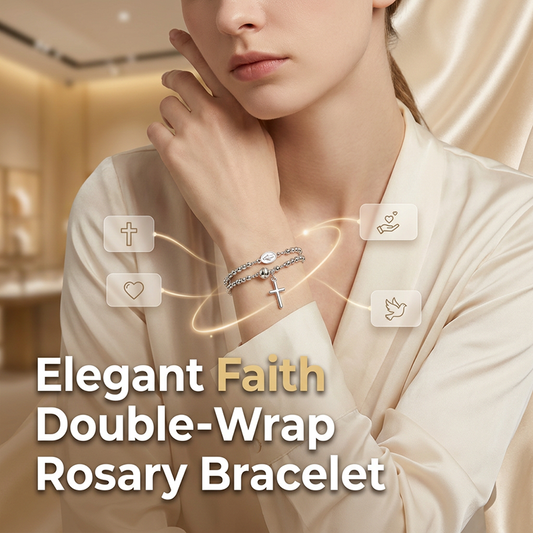 Double-Wrap Rosary Beaded Bracelet