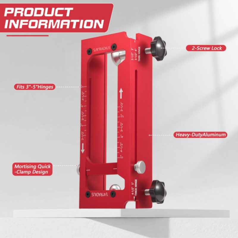 🚪🔧 Adjustable Door Hinge Mortise Jig Kit – Perfect Hinge Recesses Every Time! | Fits All Standard Hinge Sizes – DIY Made Easy 🛠️