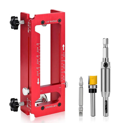 🚪🔧 Adjustable Door Hinge Mortise Jig Kit – Perfect Hinge Recesses Every Time! | Fits All Standard Hinge Sizes – DIY Made Easy 🛠️