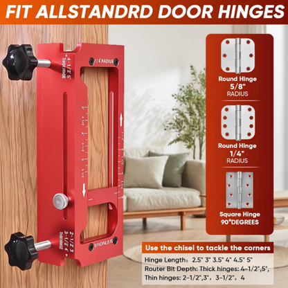 🚪🔧 Adjustable Door Hinge Mortise Jig Kit – Perfect Hinge Recesses Every Time! | Fits All Standard Hinge Sizes – DIY Made Easy 🛠️