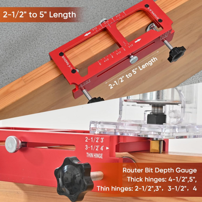 🚪🔧 Adjustable Door Hinge Mortise Jig Kit – Perfect Hinge Recesses Every Time! | Fits All Standard Hinge Sizes – DIY Made Easy 🛠️