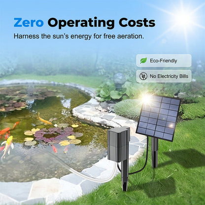 🥳2026 HOT SALE🐟 50% OFF! Solar Pond Aerator – Sun‑powered, no wiring. Boosts oxygen for fish & plants. Clean water, happy pond! 🌿✨