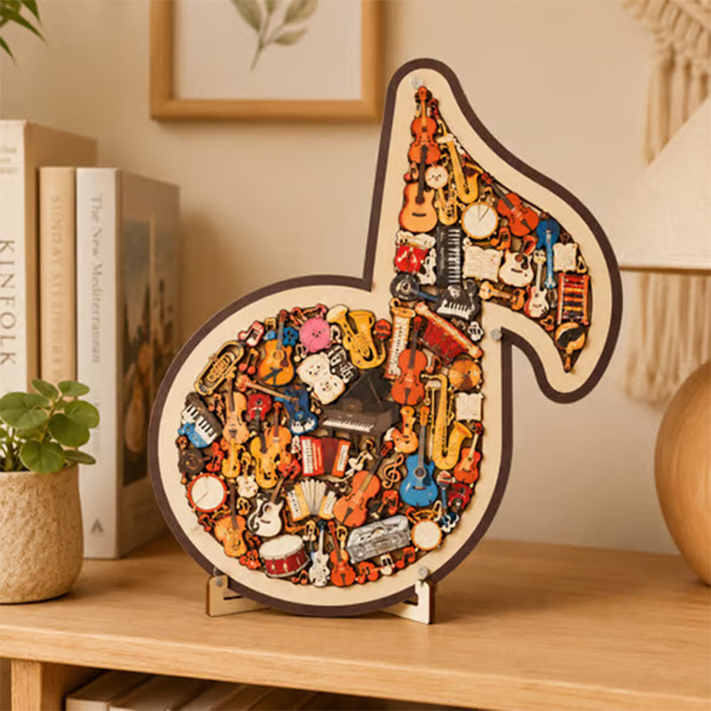 ⌛LAST DAY SALE ONLY ￡7.99!!🎵 Wooden Musical Note Puzzle – Handcrafted Brain Teaser for Music Lovers!  🧩 Perfect Gift • Eco-Friendly • Limited Stock! ⏳🇬🇧