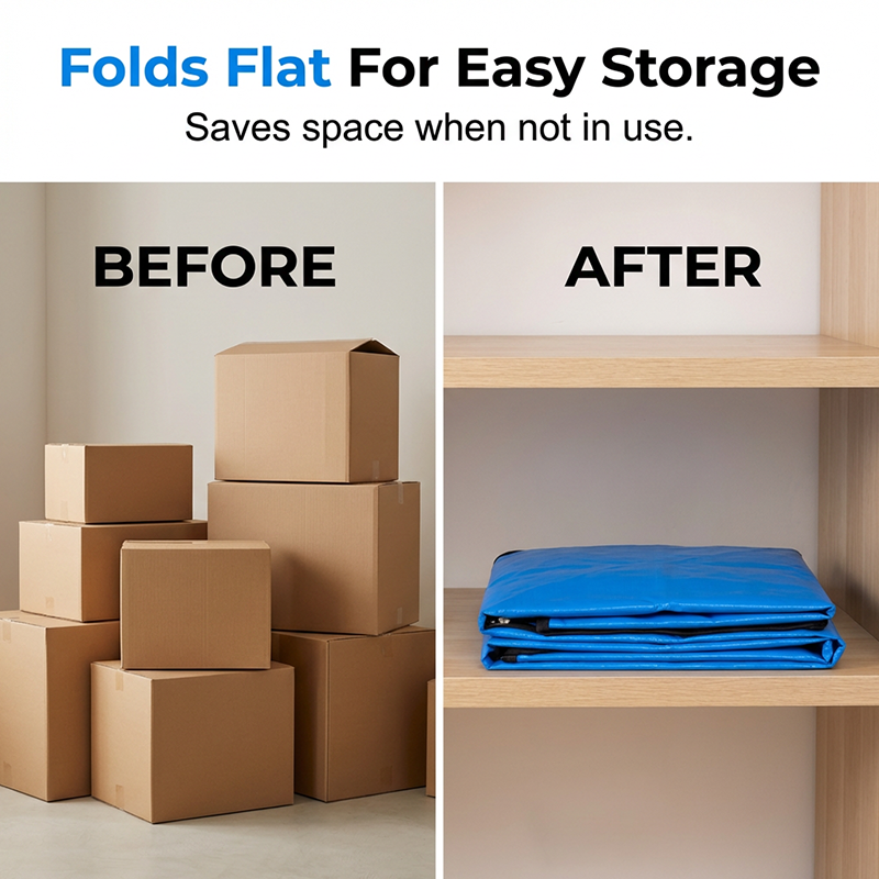 ⏰Last 4 hours Sale:£8.99!!🧳 Collapsible Storage and Moving Bag – Heavy-duty handles & zippered closure – Folds flat, perfect for moving, travel or closet organization – reusable & easy to clean 🏠