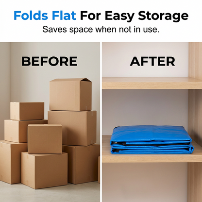 ⏰Last 4 hours Sale:£8.99!!🧳 Collapsible Storage and Moving Bag – Heavy-duty handles & zippered closure – Folds flat, perfect for moving, travel or closet organization – reusable & easy to clean 🏠