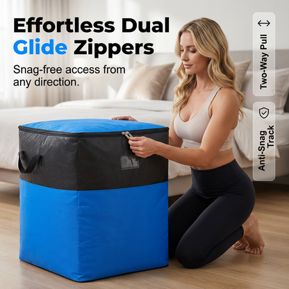 ⏰Last 4 hours Sale:£8.99!!🧳 Collapsible Storage and Moving Bag – Heavy-duty handles & zippered closure – Folds flat, perfect for moving, travel or closet organization – reusable & easy to clean 🏠