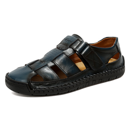👞 LIMITED-TIME 50% OFF! ✨ Men's Closed-Toe Beach Sandals – Breathable, Cushioned, Hook-and-Loop 🌊