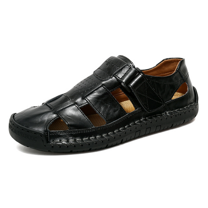 👞 LIMITED-TIME 50% OFF! ✨ Men's Closed-Toe Beach Sandals – Breathable, Cushioned, Hook-and-Loop 🌊