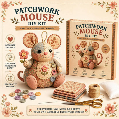 ⏳LIMITED TIME SALE 50% OFF🐭🧵 Patchwork Mouse DIY Kit