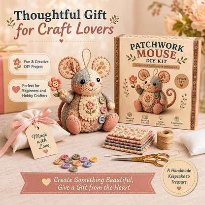 ⏳LIMITED TIME SALE 50% OFF🐭🧵 Patchwork Mouse DIY Kit