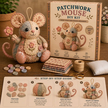 ⏳LIMITED TIME SALE 50% OFF🐭🧵 Patchwork Mouse DIY Kit