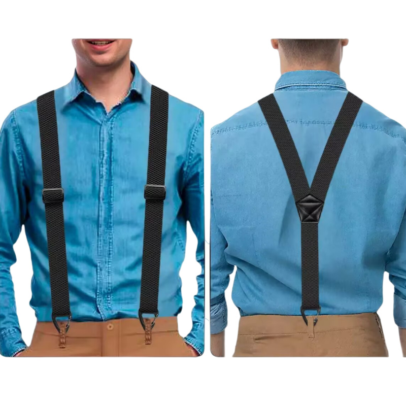 ⏳LAST DAY SALE 60% OFF !!📢Men's X-Back Suspenders with Hook Clips
