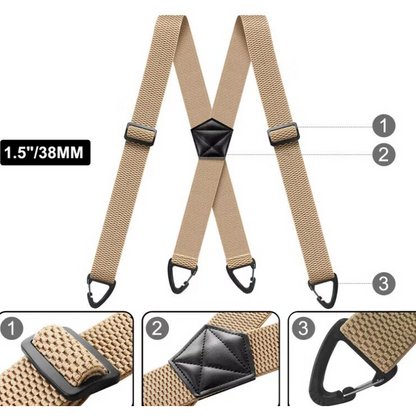 ⏳LAST DAY SALE 60% OFF !!📢Men's X-Back Suspenders with Hook Clips