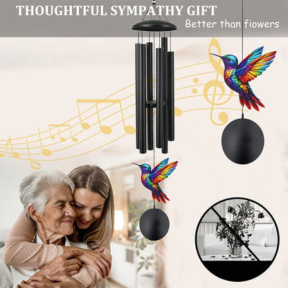 🎐 Vintage Metal Memorial Wind Chimes for Garden – Rust-resistant & serene tone – Engraved sentiment, perfect for remembrance or peaceful outdoor decor 🕊️
