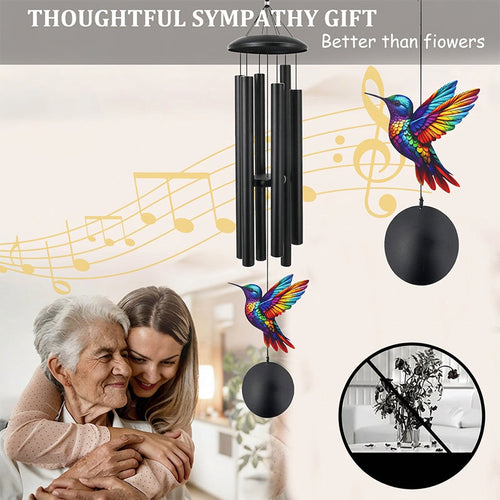 🎐 Vintage Metal Memorial Wind Chimes for Garden – Rust-resistant & serene tone – Engraved sentiment, perfect for remembrance or peaceful outdoor decor 🕊️