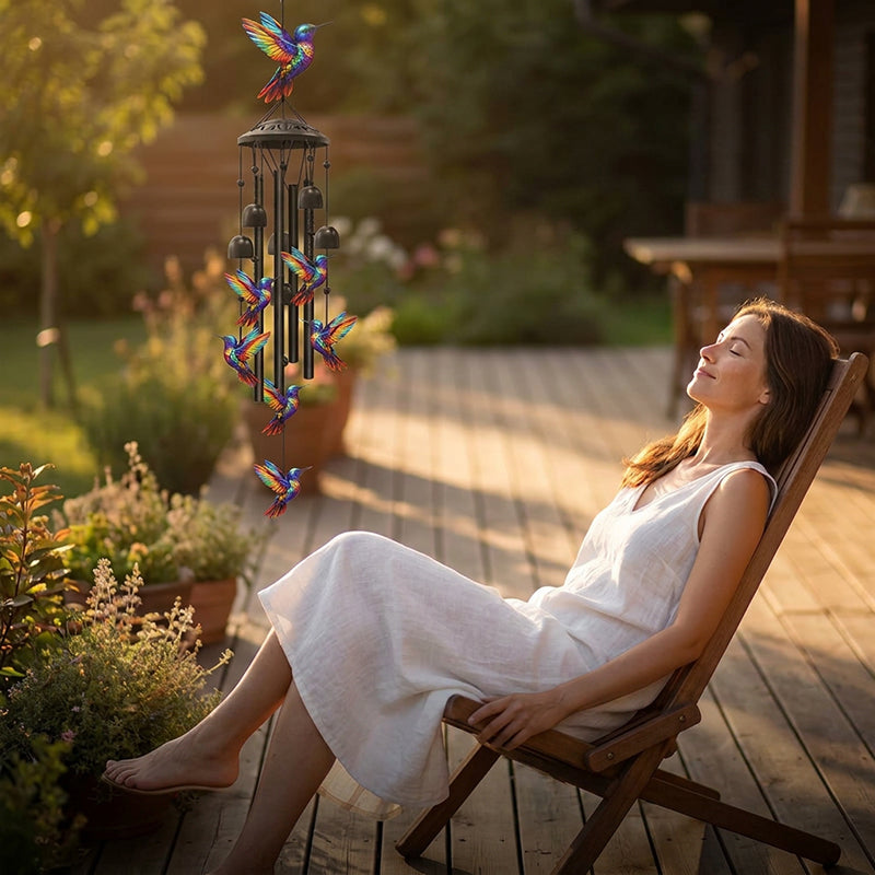 🎐 Vintage Metal Memorial Wind Chimes for Garden – Rust-resistant & serene tone – Engraved sentiment, perfect for remembrance or peaceful outdoor decor 🕊️