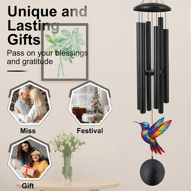 🎐 Vintage Metal Memorial Wind Chimes for Garden – Rust-resistant & serene tone – Engraved sentiment, perfect for remembrance or peaceful outdoor decor 🕊️