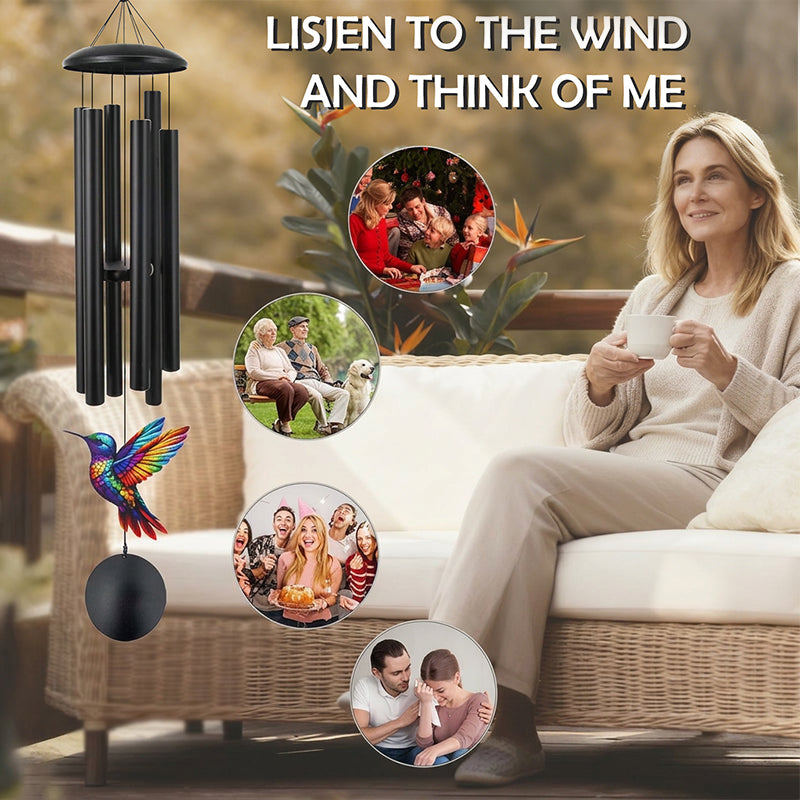 🎐 Vintage Metal Memorial Wind Chimes for Garden – Rust-resistant & serene tone – Engraved sentiment, perfect for remembrance or peaceful outdoor decor 🕊️