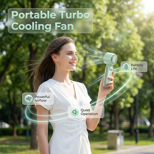 🥳HOT SALE 2026❤️ 50% OFF! Foldable Turbo Handheld Fan with LED Display