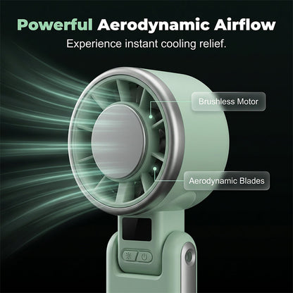 🥳HOT SALE 2026❤️ 50% OFF! Foldable Turbo Handheld Fan with LED Display