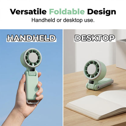 🥳HOT SALE 2026❤️ 50% OFF! Foldable Turbo Handheld Fan with LED Display
