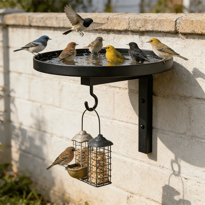 🕊New Arrivals – 50% Off For A Limited Time🎉Wall-Mounted Metal Bird Bath Basin
