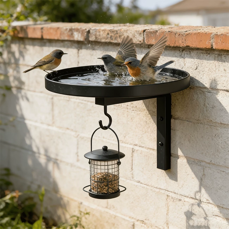 🕊New Arrivals – 50% Off For A Limited Time🎉Wall-Mounted Metal Bird Bath Basin