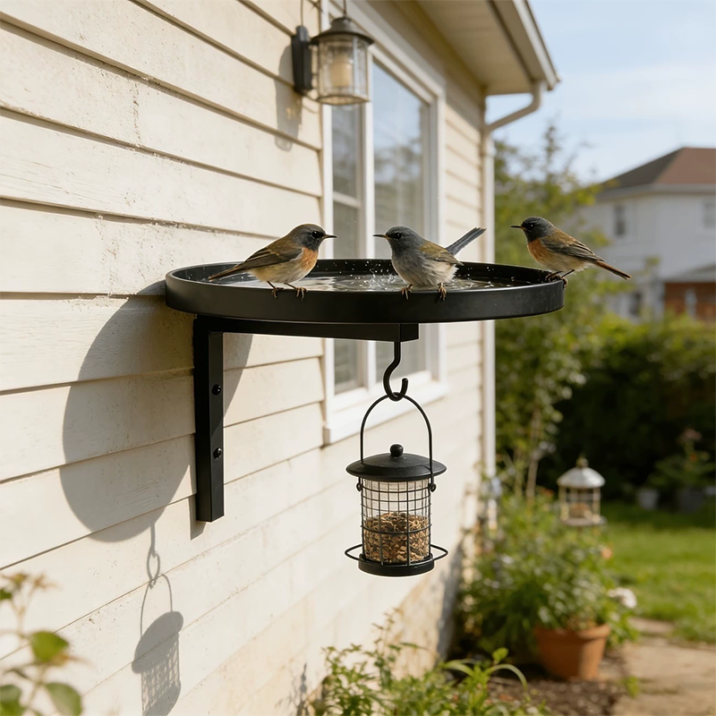 🕊New Arrivals – 50% Off For A Limited Time🎉Wall-Mounted Metal Bird Bath Basin
