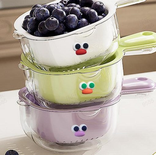 Multi-function Handheld Dual-Layer Draining Basket