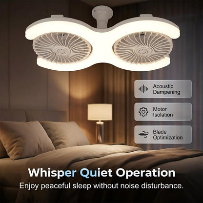 🎁2026 New Arrivals 50% OFF💥Double-head LED ceiling fan with light – 2 independent heads, 3 speeds, and remote control – Perfect for large rooms ✨