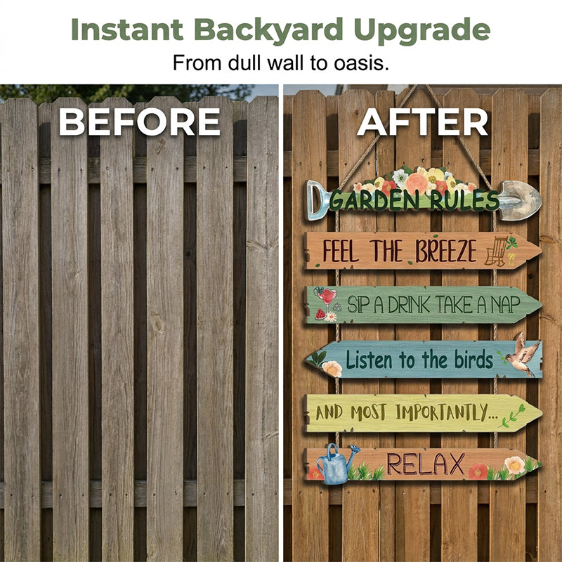 ⏳Limited-time 50% off⏰Rustic Wooden Garden Hanging Sign Wall Decor Plaque🏡