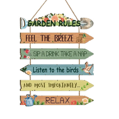 ⏳Limited-time 50% off⏰Rustic Wooden Garden Hanging Sign Wall Decor Plaque🏡