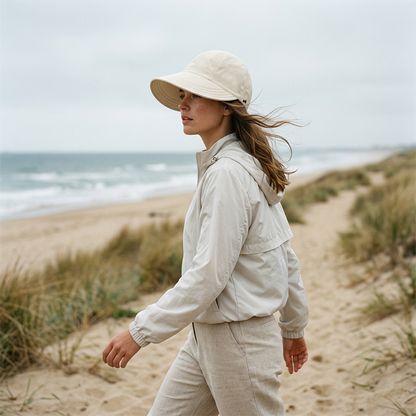 ⏳LAST DAY SALE: ONLY ￡6.99!!🎁✨Women’s UPF 50+ Elegant Foldable Sun Hat – Wide-Brim Cotton Bucket Hat with Neck Flap & Adjustable Strap 🌞🇬🇧 | Packable, Breathable & Beach-Ready
