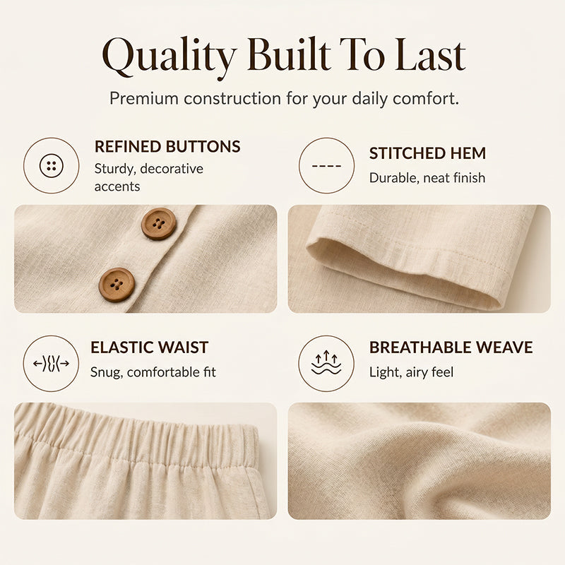👚LAST DAY 60% OFF✨ 2-piece set – loose top & comfortable trousers – soft fabric, elastic waistband & versatile combination options – can be worn separately or together